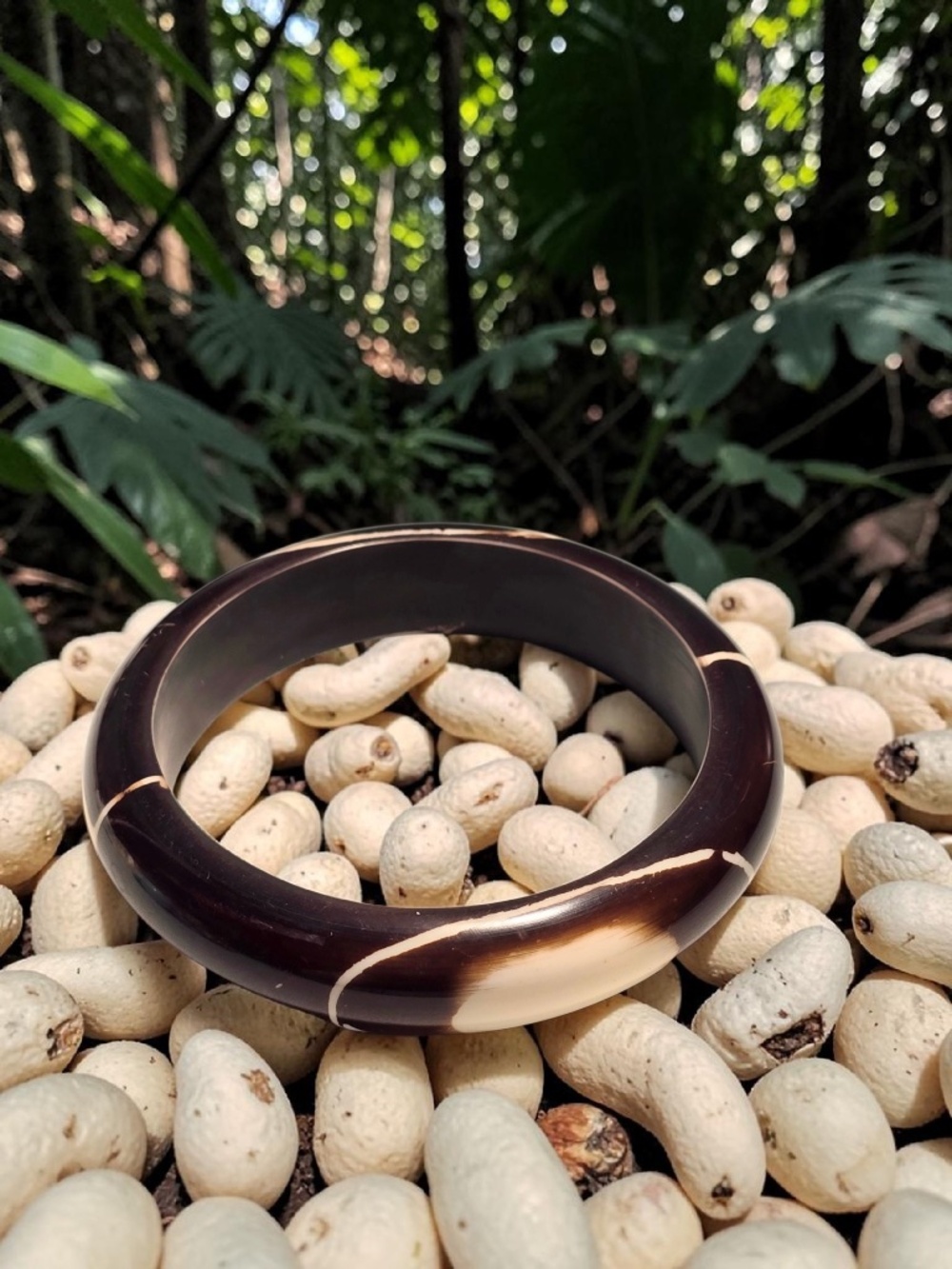 Natural Buffalo Horn Or Bone Bangle - XLarge Wrist